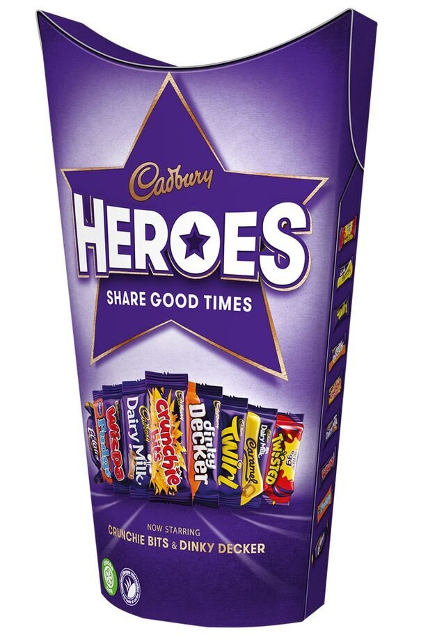 Cadbury heroes crunchy bites and dicky decker