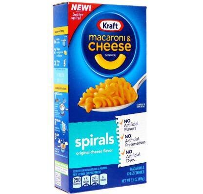 Kraft Macroni Cheese Spirals Original Cheese Flavour 156G