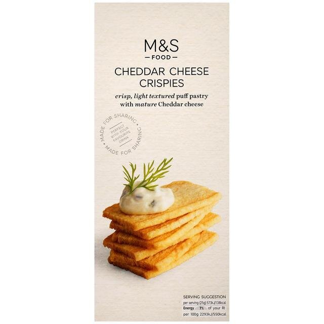 M&S Cheddar Cheese Crispies BIG 200G pack | Breakage-Proof packing  Imported