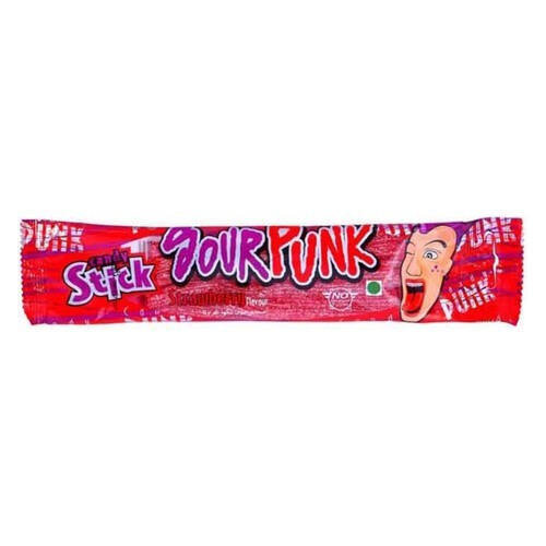 Sour Punk Candy Stick - Strawberry Flavour (Pack of 24)