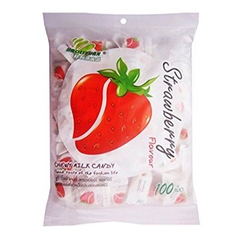 Haoliyuan Thai Chew Candy 350G - Strawberry (Pack Of 2)