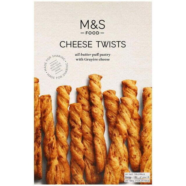M&amp;S Cheese Twists Butter Puff - 250g (Twin Pack- 2 packs of 125g)  | Imported