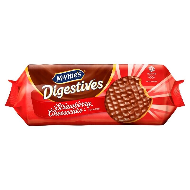 Mcvitie&#39;S Strawberry Cheesecake Digestive Biscuits 243G