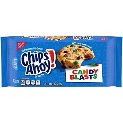 Chips Ahoy Candy Blasts Chocolate Chip Cookies, 351g (Imported)