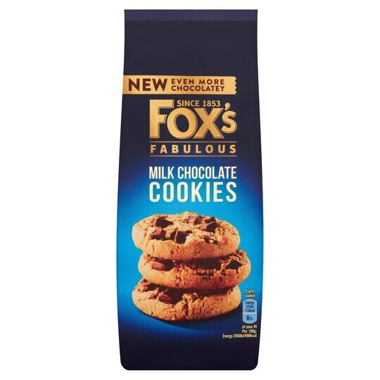 Fox&#39;s Fabulous Milk Chocolate Cookies 180G  | Imported