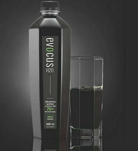 Evocus Black Alkaline Drink | Infused with Essential Minerals | 8+ pH Alkaline | Mineral Water