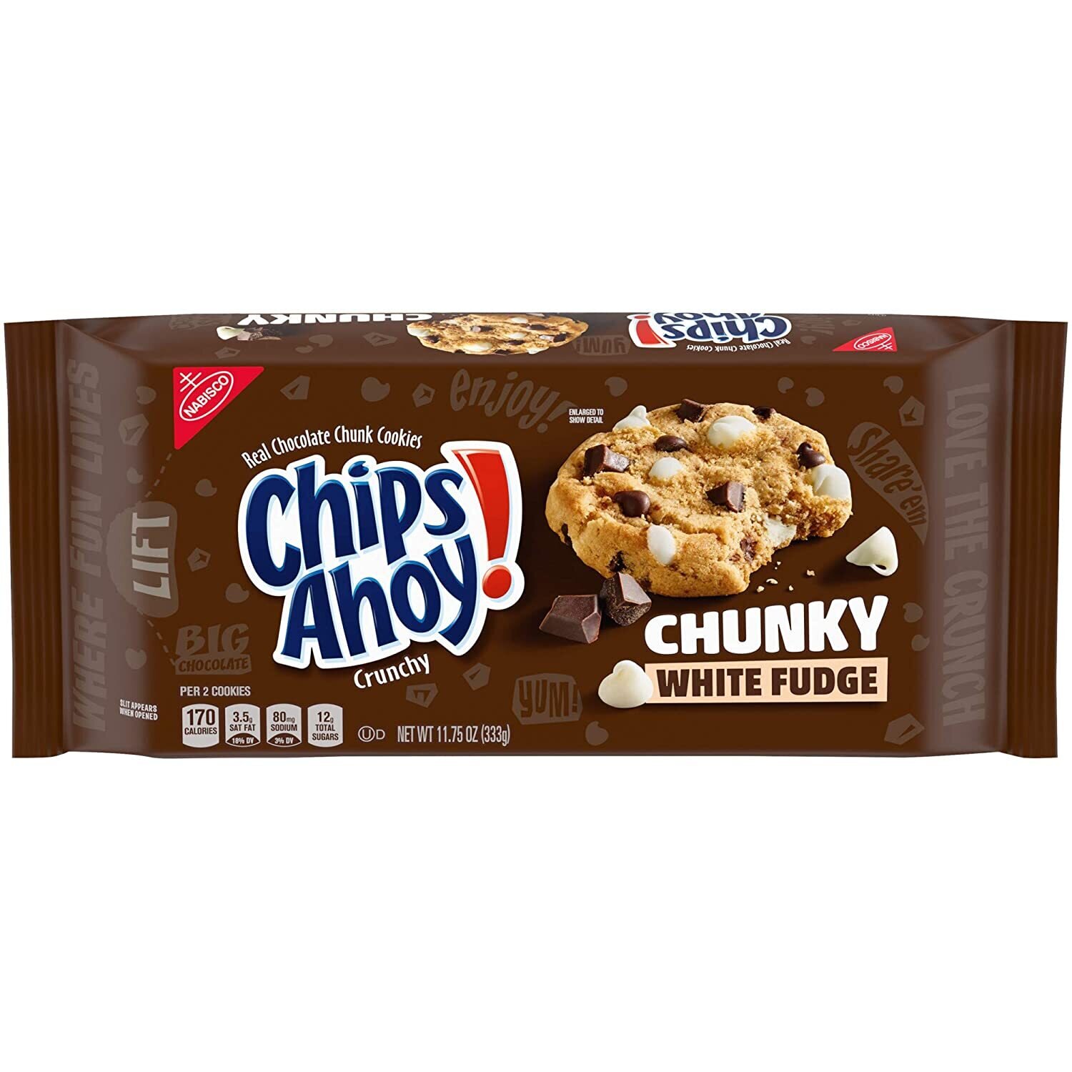 Chips Ahoy! Chunky White Fudge Chocolate Cookies - 333g