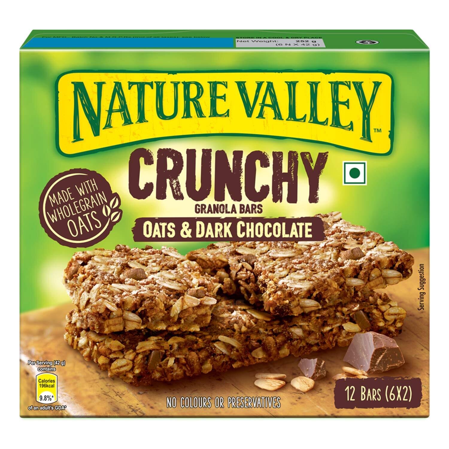 Nature Valley Crunchy Granola Bars - Oats n Dark Chocolate  253g