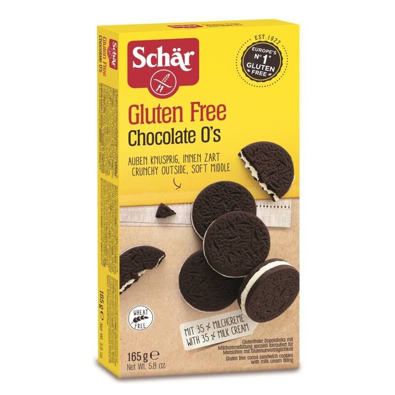 Schar Chocolate 0&#39;s Cookies Gluten Free 125G
