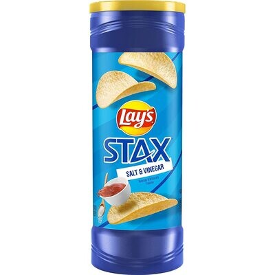 Lays Stax - Salt And Vinegar Chips 155g