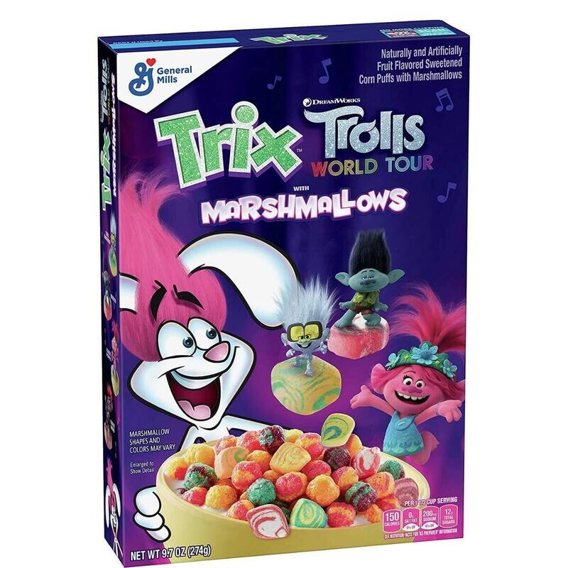General Mills Trix Trolls Marshmellow Cereal 400G