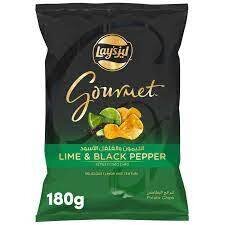 LAYS GOURMET LIME AND BLACK PEPPER