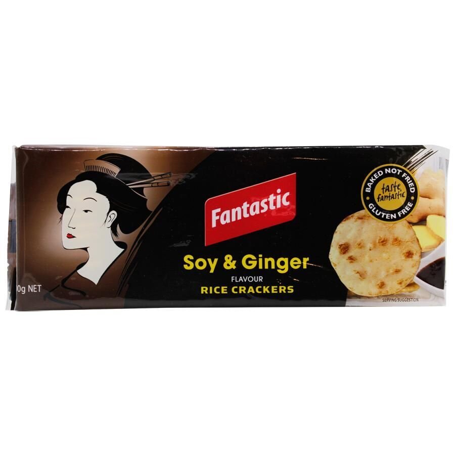 Fantastic - Soy And Ginger Rice Crackers 100g
