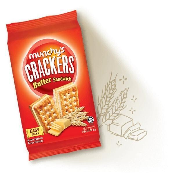 Munchy&#39;s Crackers - Butter Sandwhich 313g