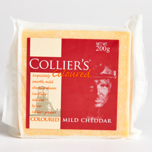 Collier's Coloured Mild Cheddar Cheese 200g Imported from UK