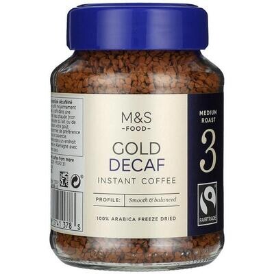 M&S Gold Decaf Instant Coffee Medium Roast 3 | Free Delivery | Imported
