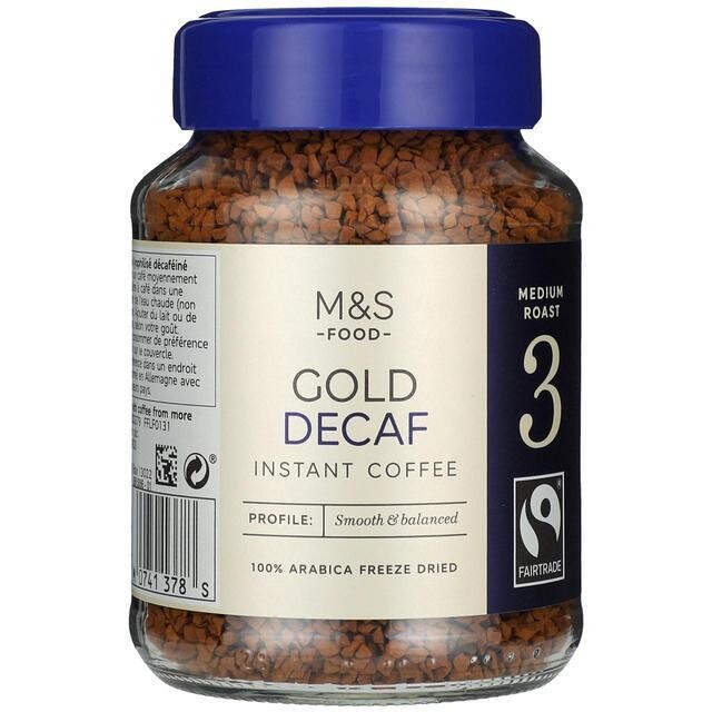 M&amp;S Gold Decaf Instant Coffee Medium Roast 3 | Imported