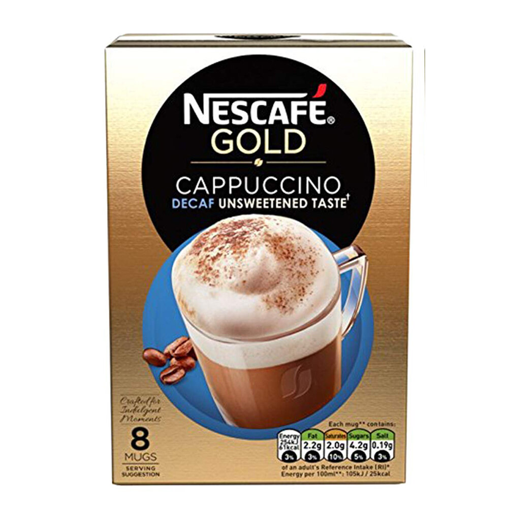 Nescafe Gold- Cappuccino Unsweetened Imported ( 8 Pouch)