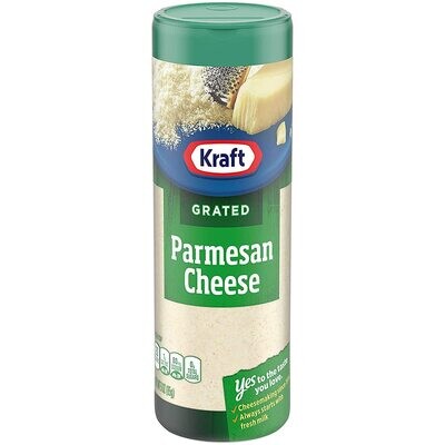 Kraft Parmesan Cheese 100% Grated - 85g (3oz) | Quick Dispatch | Free Delivery