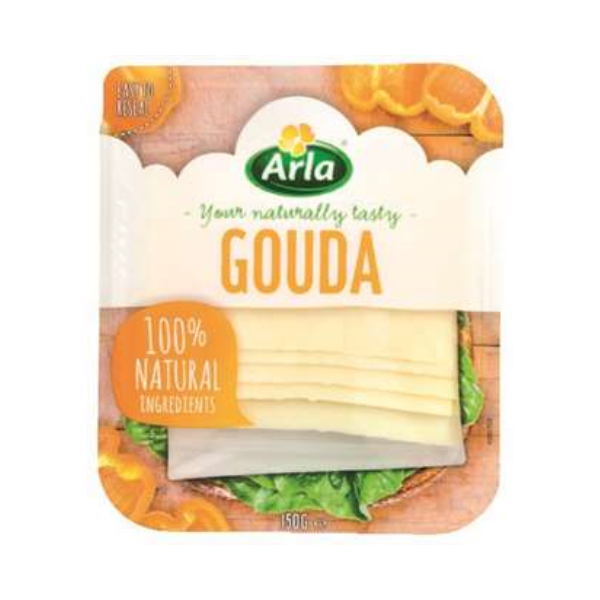 Arla - Gouda Cheese Slice 150G  | Imported from Denmark 