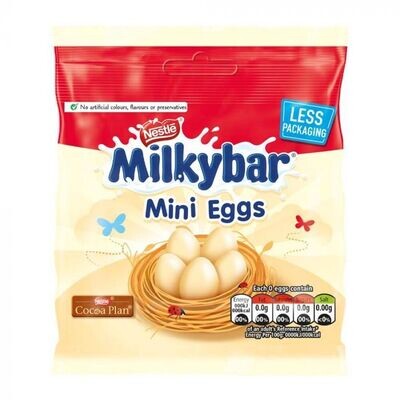 Nestle Milky bar White Chocolate Mini Eggs 80g | Easter Special Chocolate Imported from UK | Melt-Proof Packaging | Free Delivery