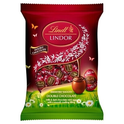 Lindt Lindor Double Chocolate Mini Eggs - 80g | Melt-Proof Packing | Free Delivery | Easter Special Chocolate