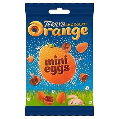 Terry&#39;s Orange Mini Eggs - 80g | Easter Special Egg shaped Chocolate | Vegetarian | Imported from UK