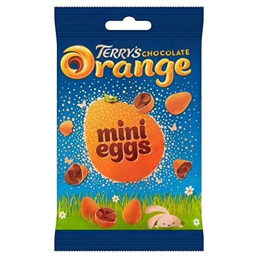 Terry&#39;s Orange Mini Eggs - 80g | Easter Special Egg shaped Chocolate | Vegetarian | Imported from UK