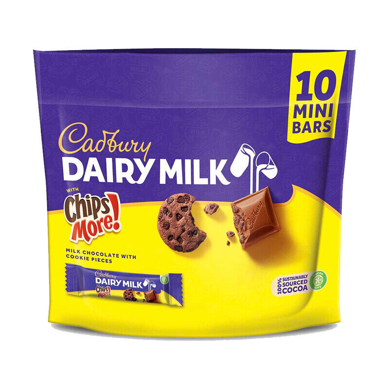 Cadbury Dairy Milk Chips More Mini Bars - 150g