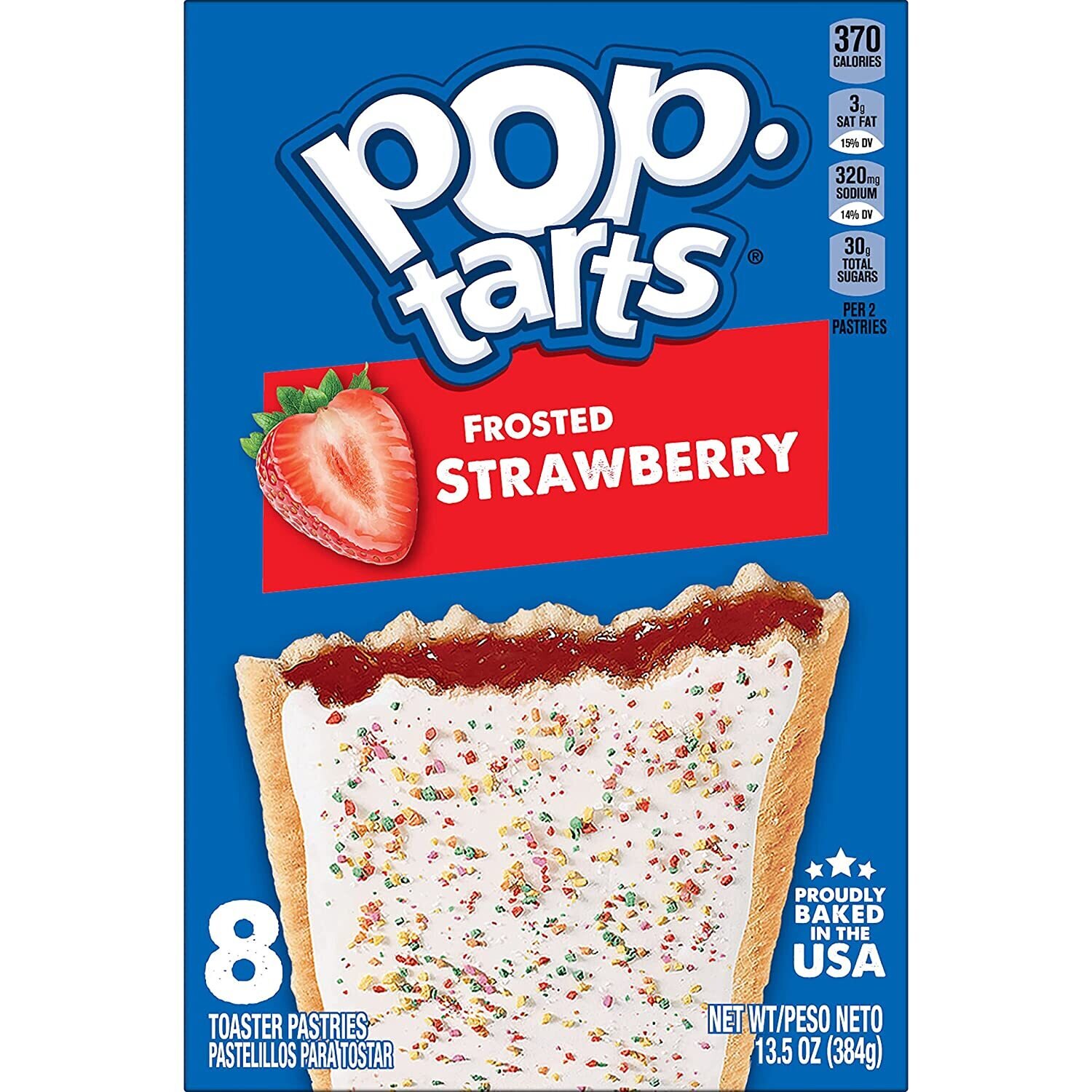 Kelloggs Poptarts unFrosted Strawberry  - 384g