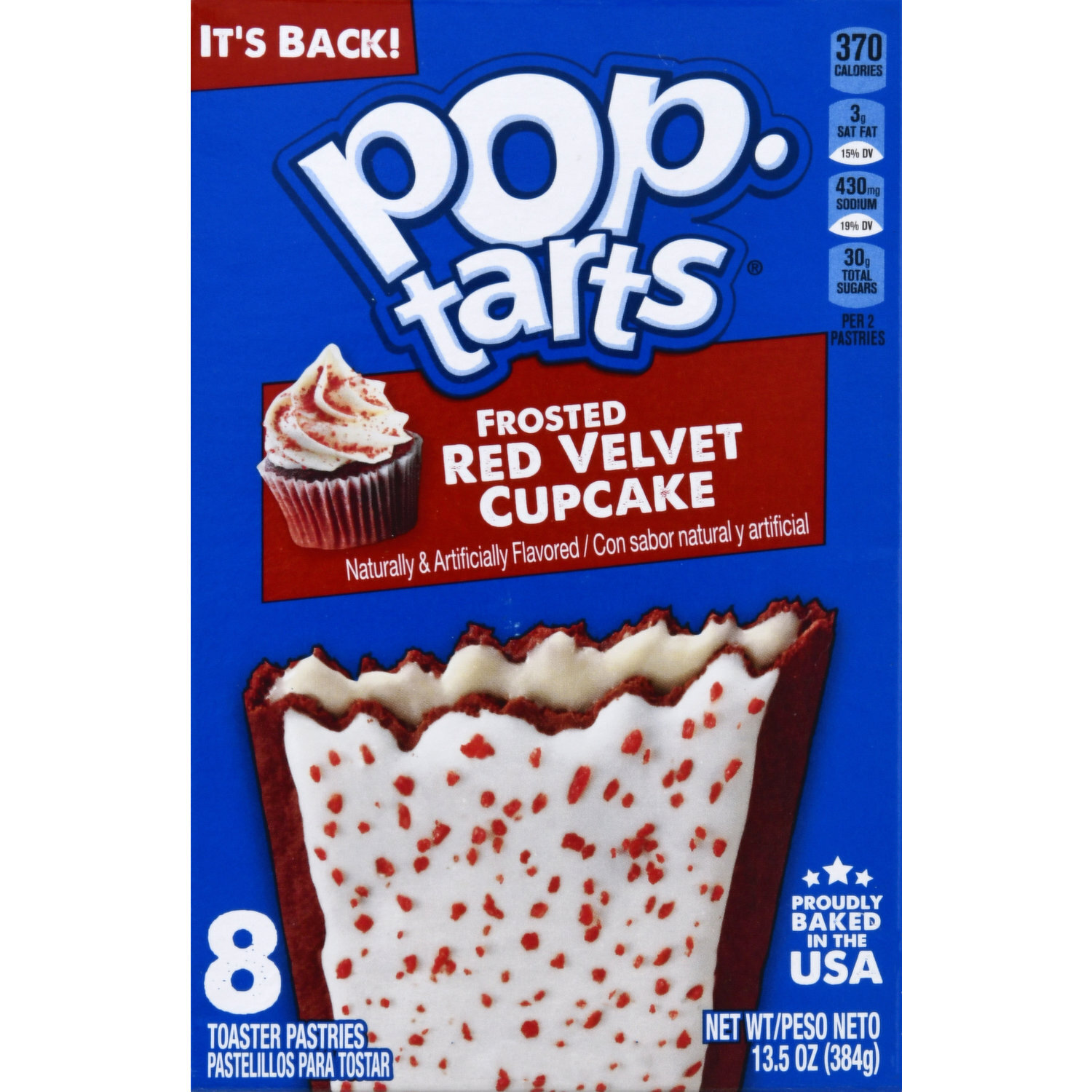 Kelloggs Poptarts Frosted Red Velvet Cupcake - 384g