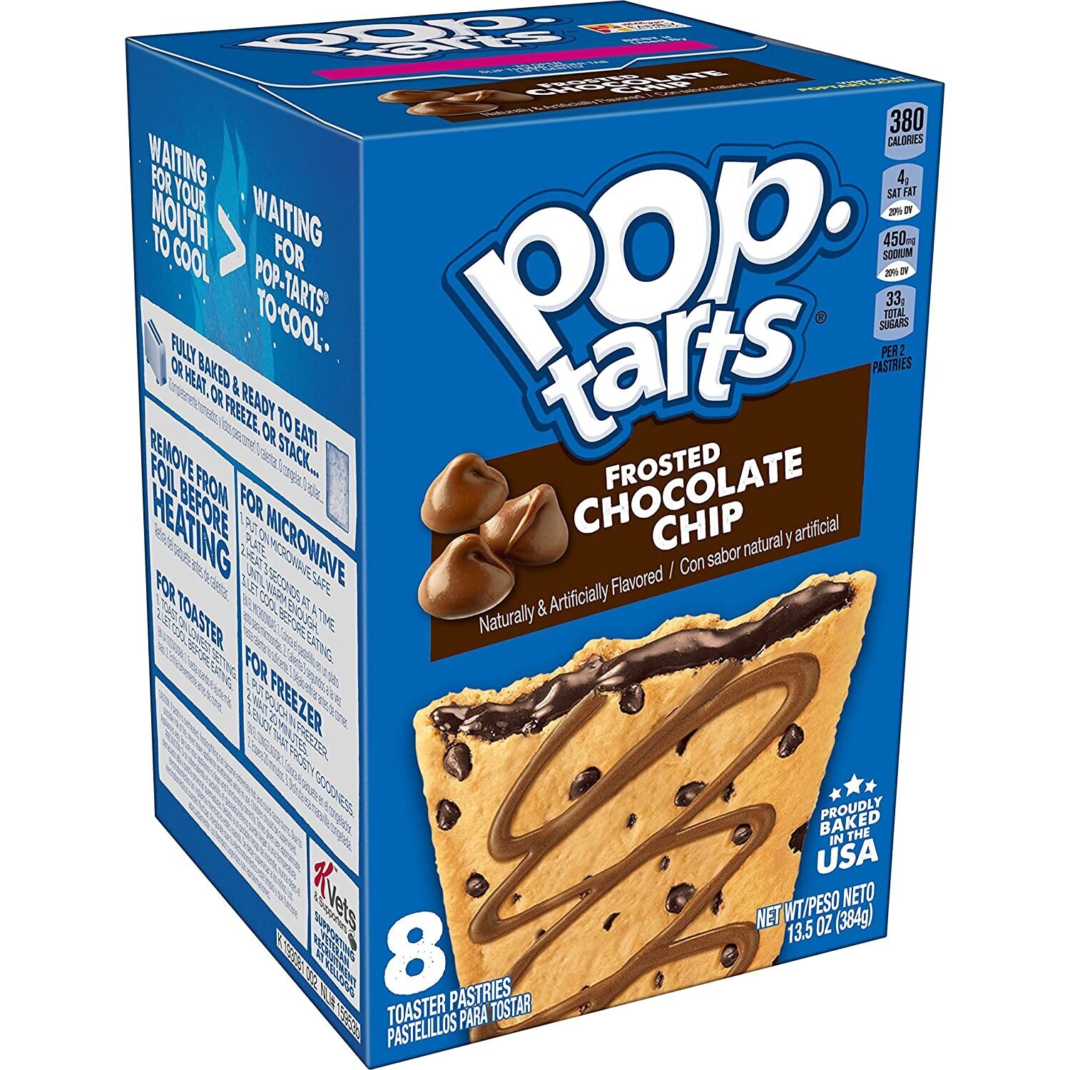 Kelloggs Poptarts Frosted Chocolate Chip  - 384g