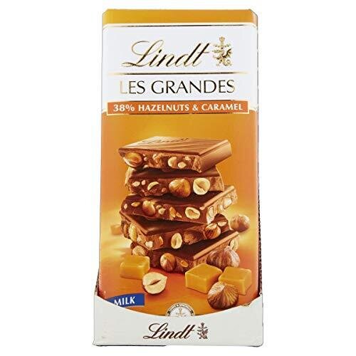 Lindt Les Grandes Hazelnuts & Caramel Chocolate Bar - 150g