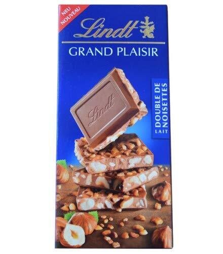 Lindt Grand Plaisir Double De Noisettes Milk Hazelnut Chocolate Bar 150g