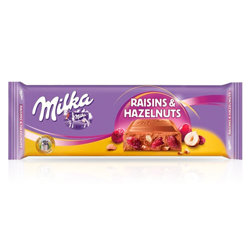 Milka Raisins & Hazelnuts Chocolate 270G