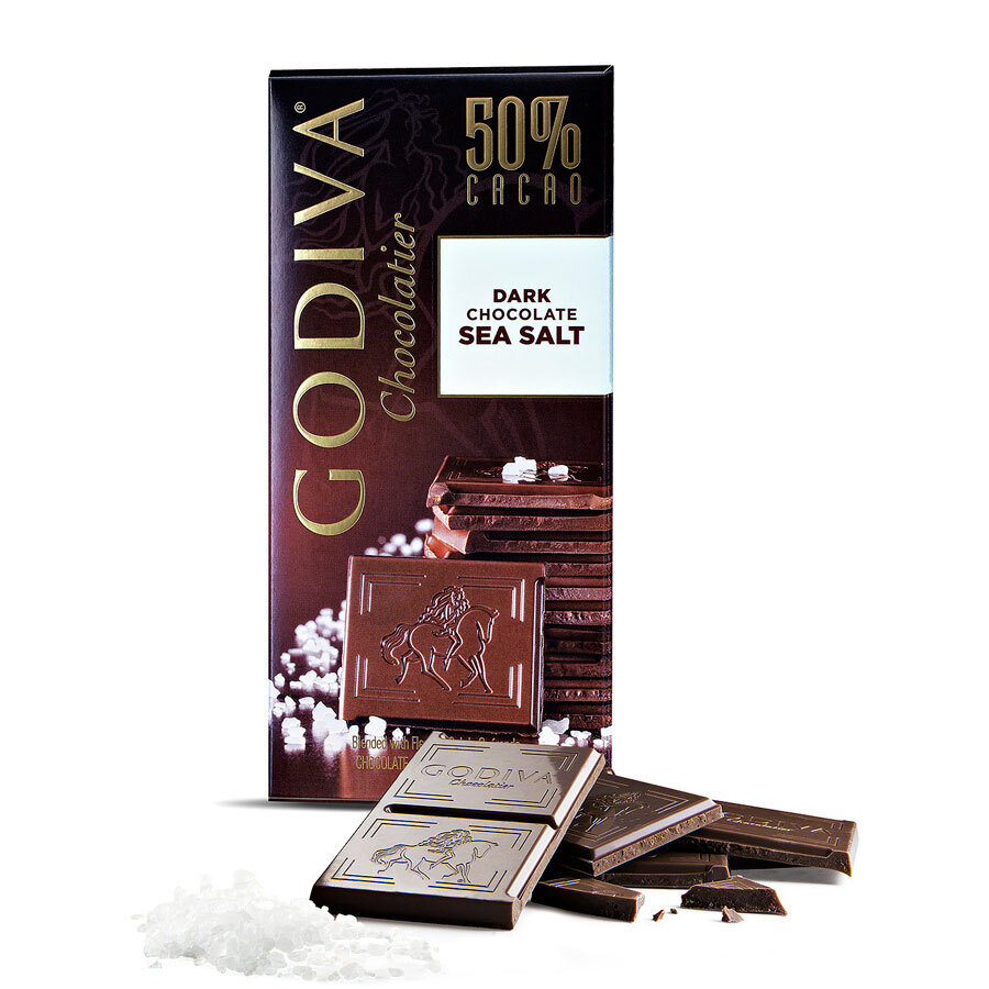 Godiva Tablet Sea Salt 50% Dark Chocolate - 100 g