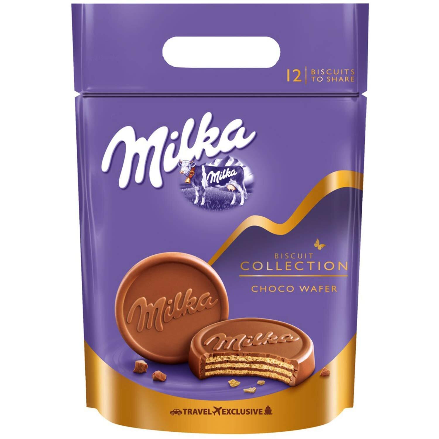 Milka Choco Wafer Biscuits Collection (12Pcs) 360G | Melt-Free Packing