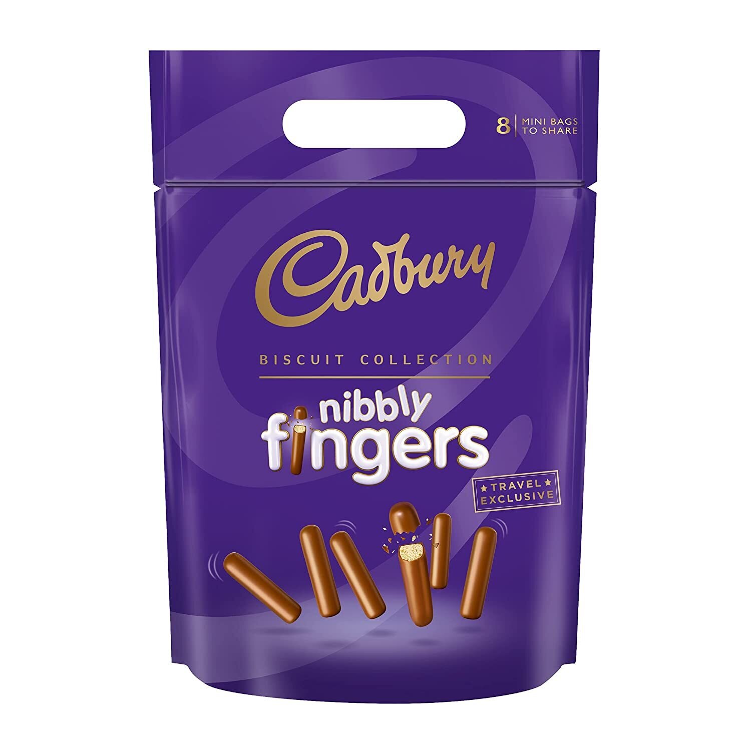 Cadbury Nibbly Fingers Biscuit Collection ( 8 Mini Bags) 320G | Melt-Proof Packing | Same-Day Dispatch | Free Delivery