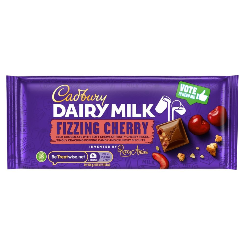 Cadbury Dairy Milk Fizzing Cherry Chocolate 110G