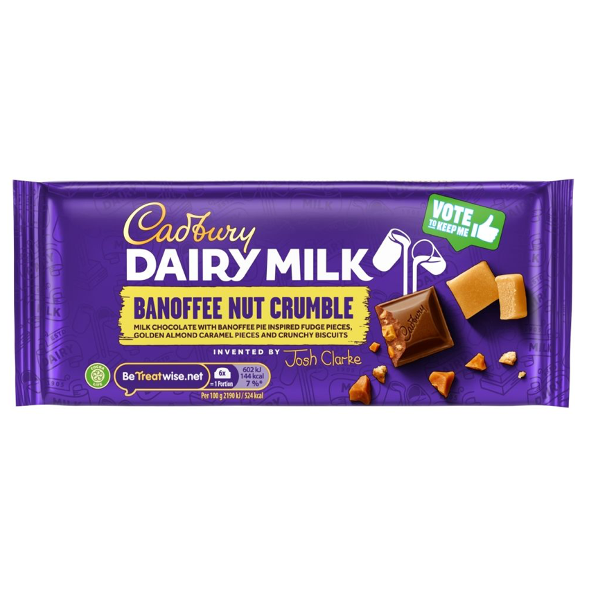 Cadbury Dairy Milk Banoffee Nut Crumble Chocolate 110G