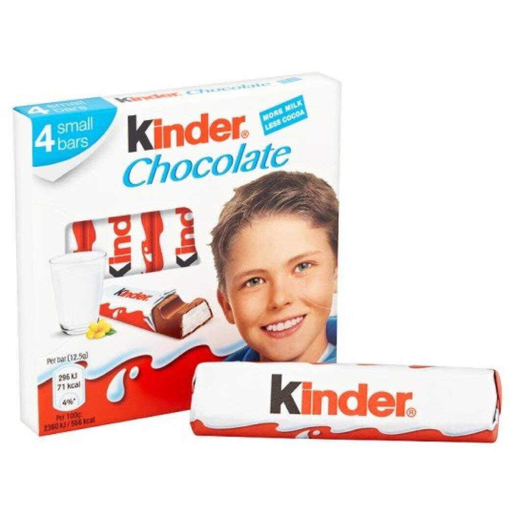 Kinder Milk Chocolate 4 Bar Bars  (50 g)
