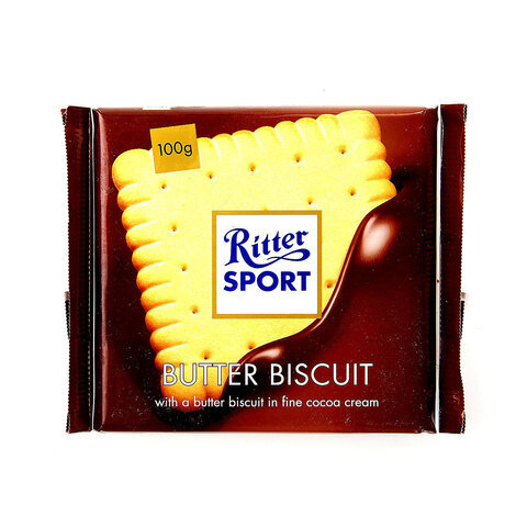 Ritter Sport Butter Biscuit Chocolate 100G | Free Delivery