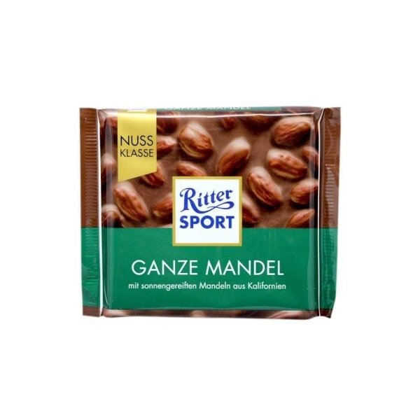 Ritter Sport Ganze Mandle Chocolate 100G | Free Delivery | Same Day Dispatch | Made In Germany | Imported Fine German Chocolate