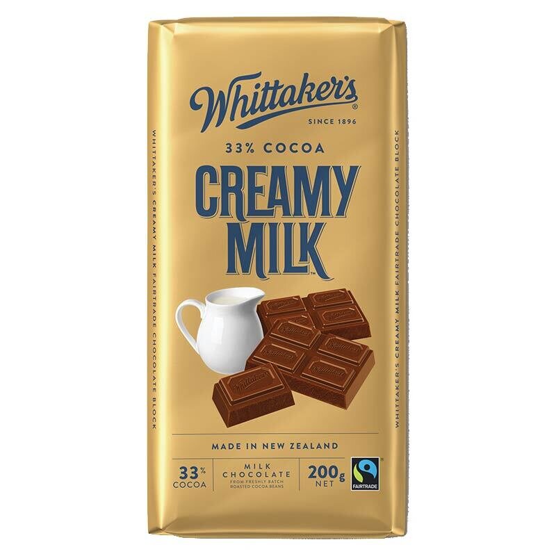Whittaker&#39;s 33% Creamy Milk 200G