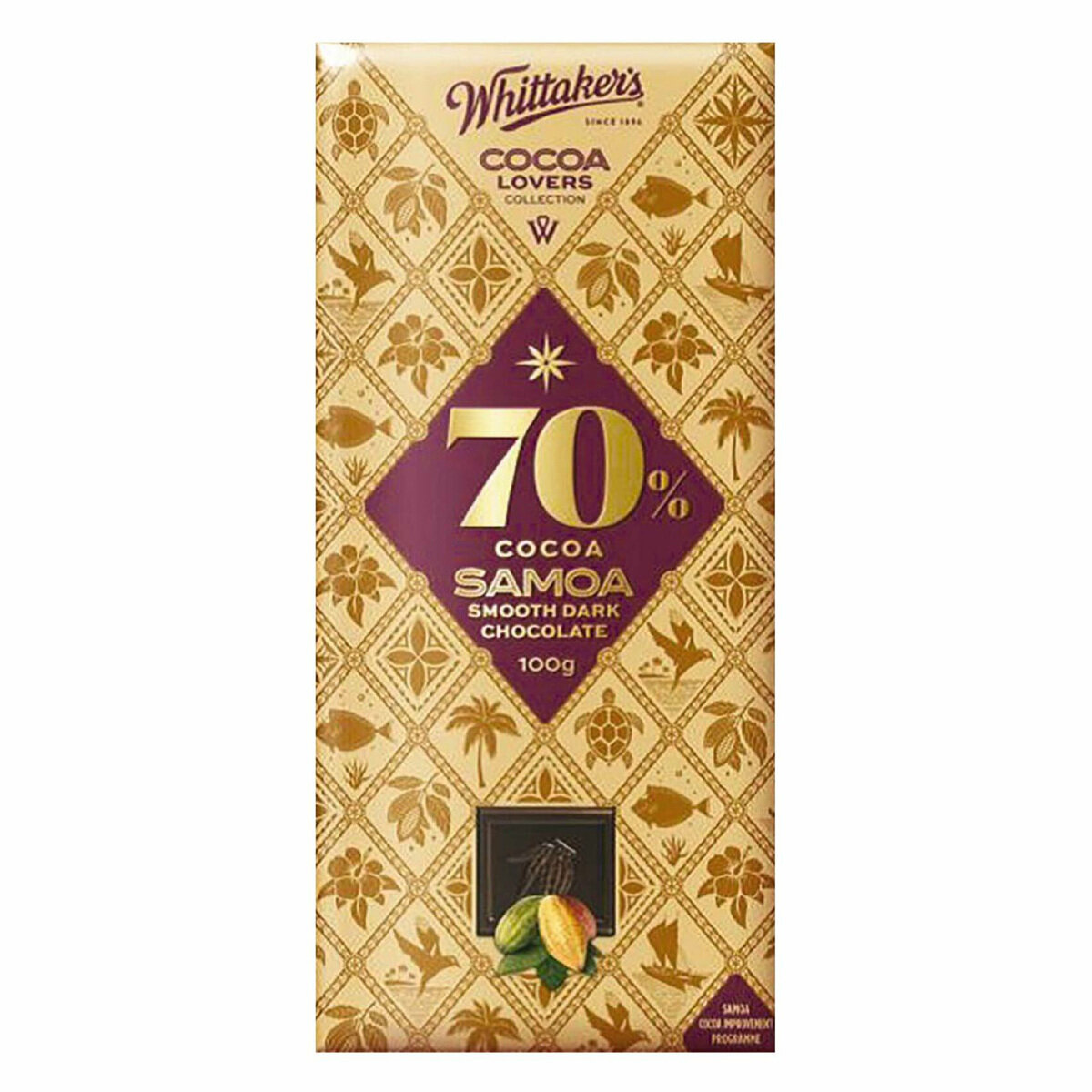 Whittaker's Cocoa Lovers Collection 70% 100G