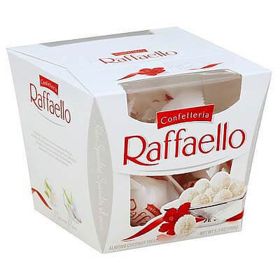 Ferrero Rocher Raffaello Coconut and Almond White Chocolate Truffles, 15 Piece Box 150G | Free Delivery | Melt-Proof Delivery