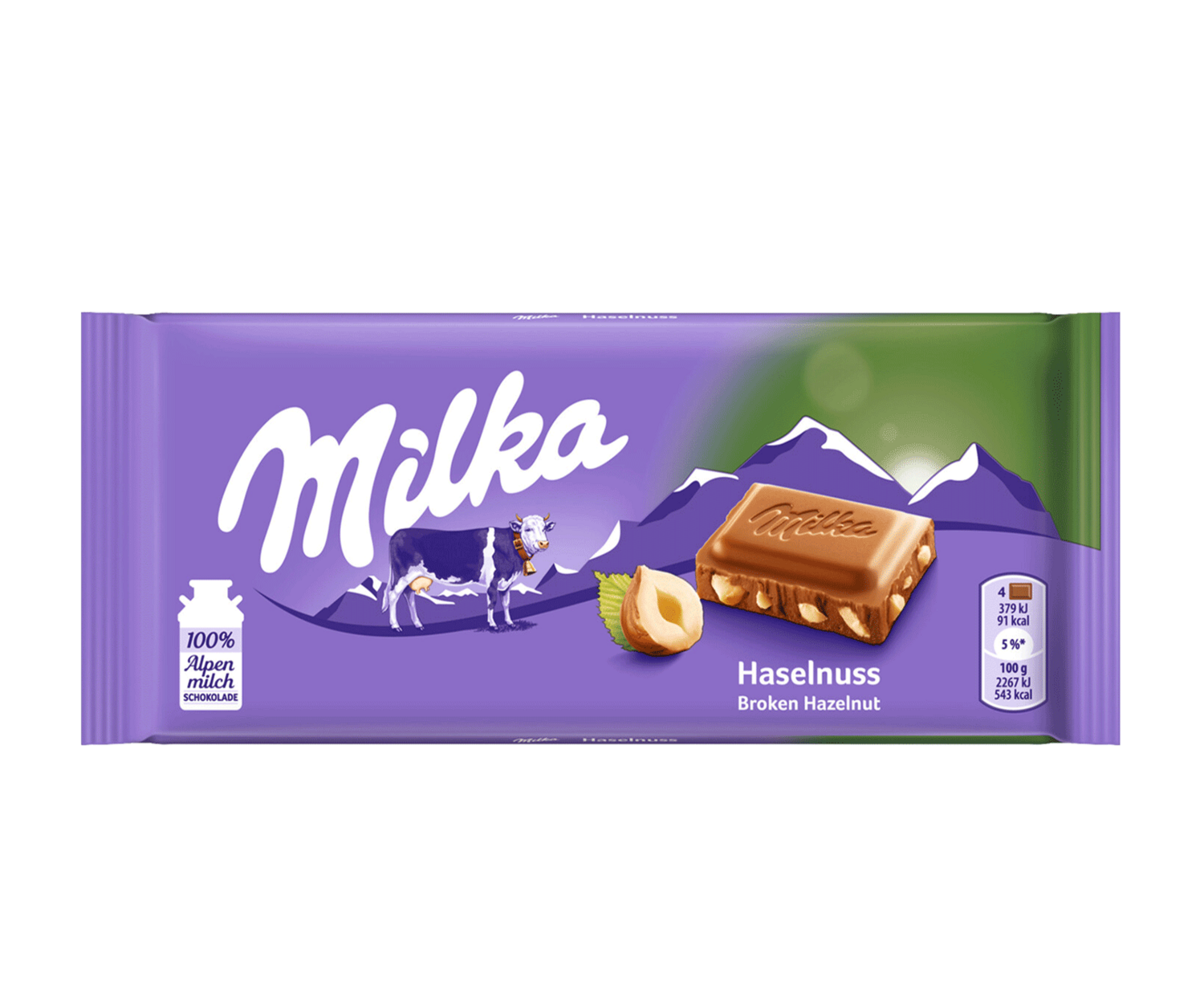Milka Haselnuss Chocolate Bar 100G