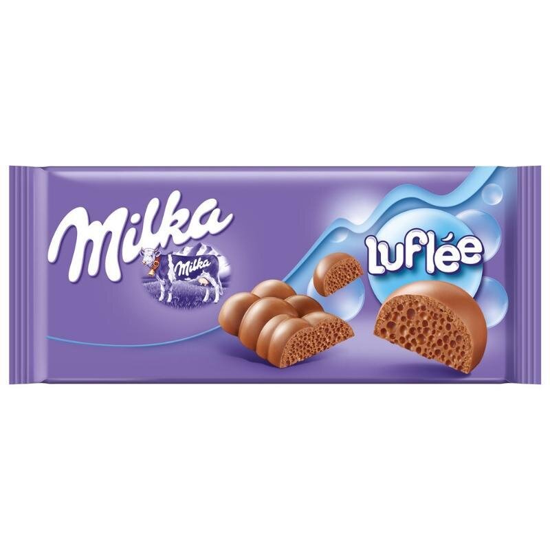 Milka Luflee Alpine Milk Chocolate Bar, 100G