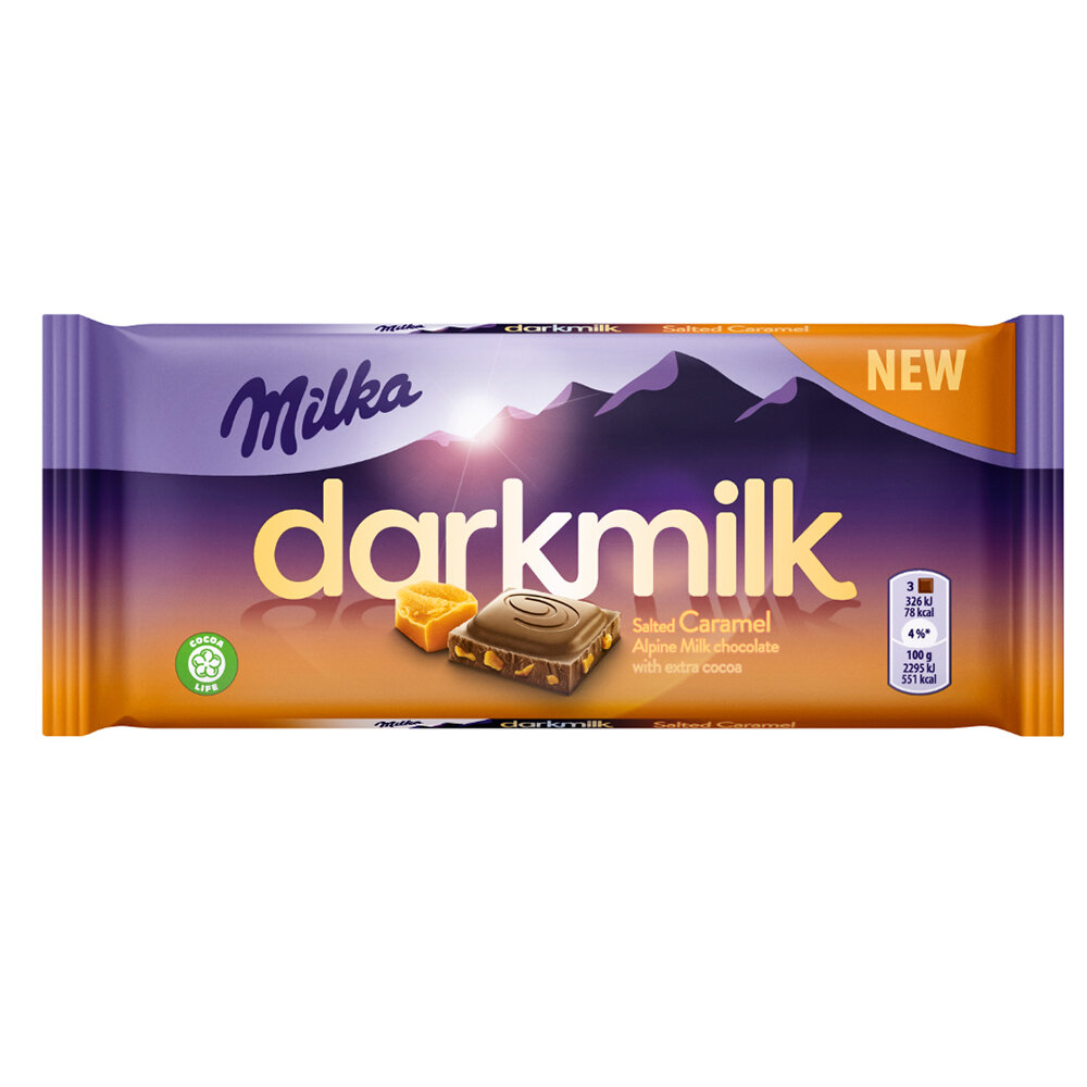 Milka Darkmilk Caramel Sarat 85G