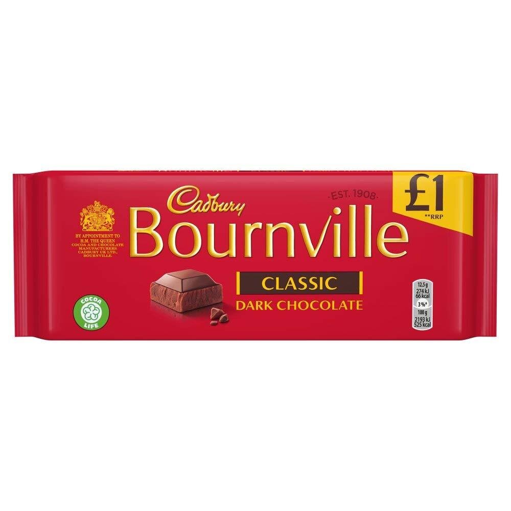 Cadbury Bournville Classic Dark Chocolate(Uk) 100 G